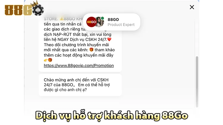 Dịch vụ hỗ trợ khách hàng 88Go